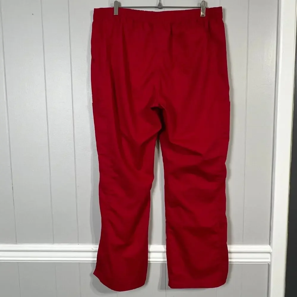Cherokee Revolution Scrub Set Bundle Women Large Tops Pants Caribbean Blue Red
